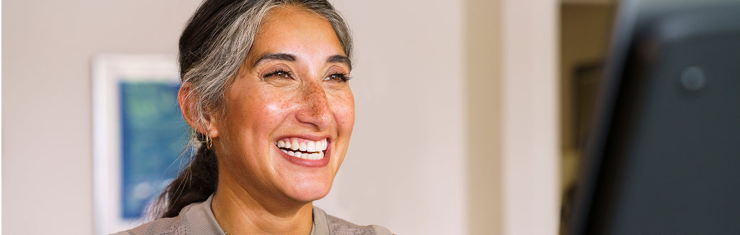 woman smiling