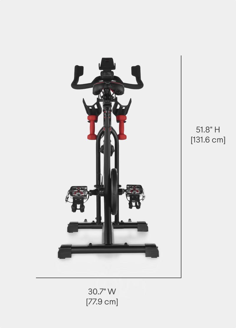 Dimensions for the C6 Bike - back view.