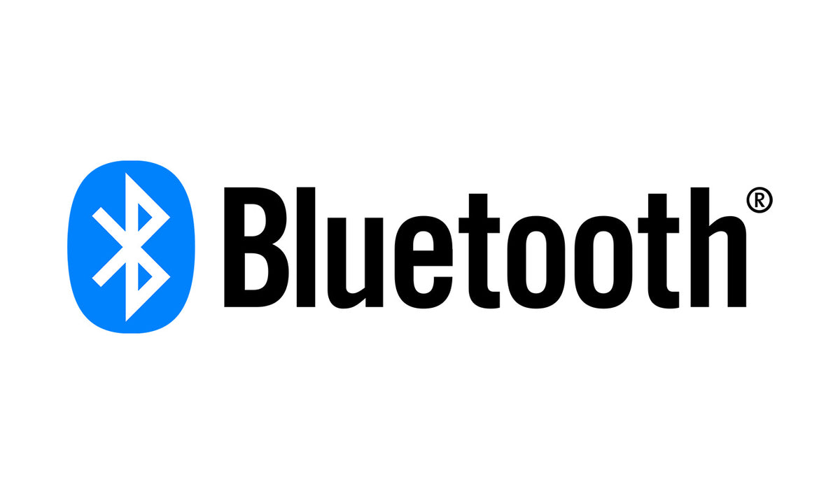Bluetooth logo on white background.