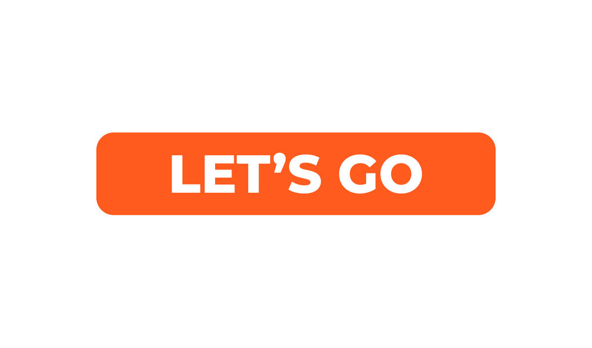 Zwift app LET'S GO button on white background.