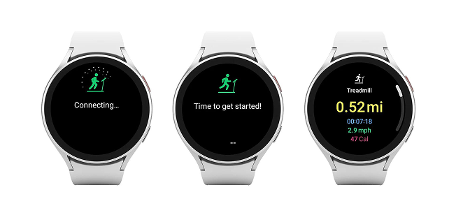 Galaxy Watch workout displays