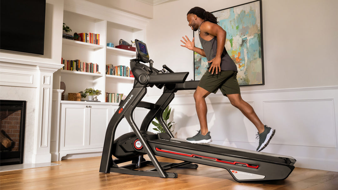 Man running on an incline on the Treadmill 10