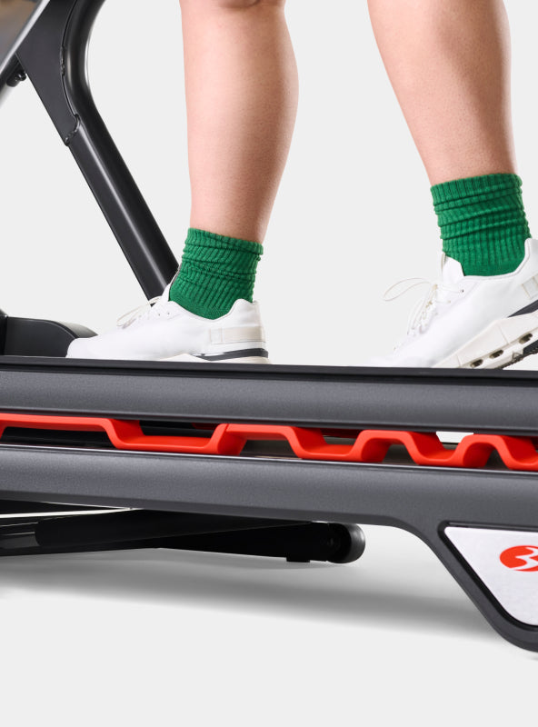 Side view close up of the BowFlex Treadmill 22 running path.