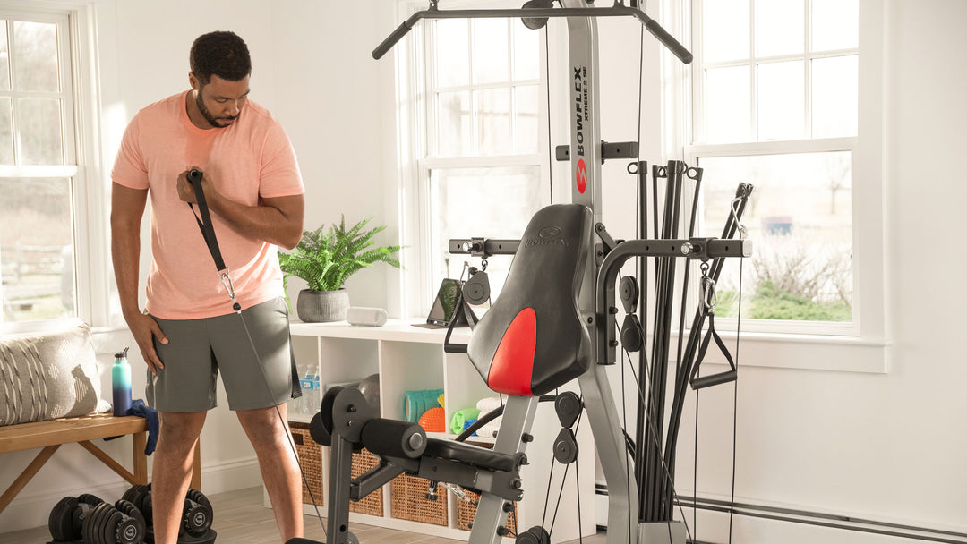 Man doing a standing biceps curl