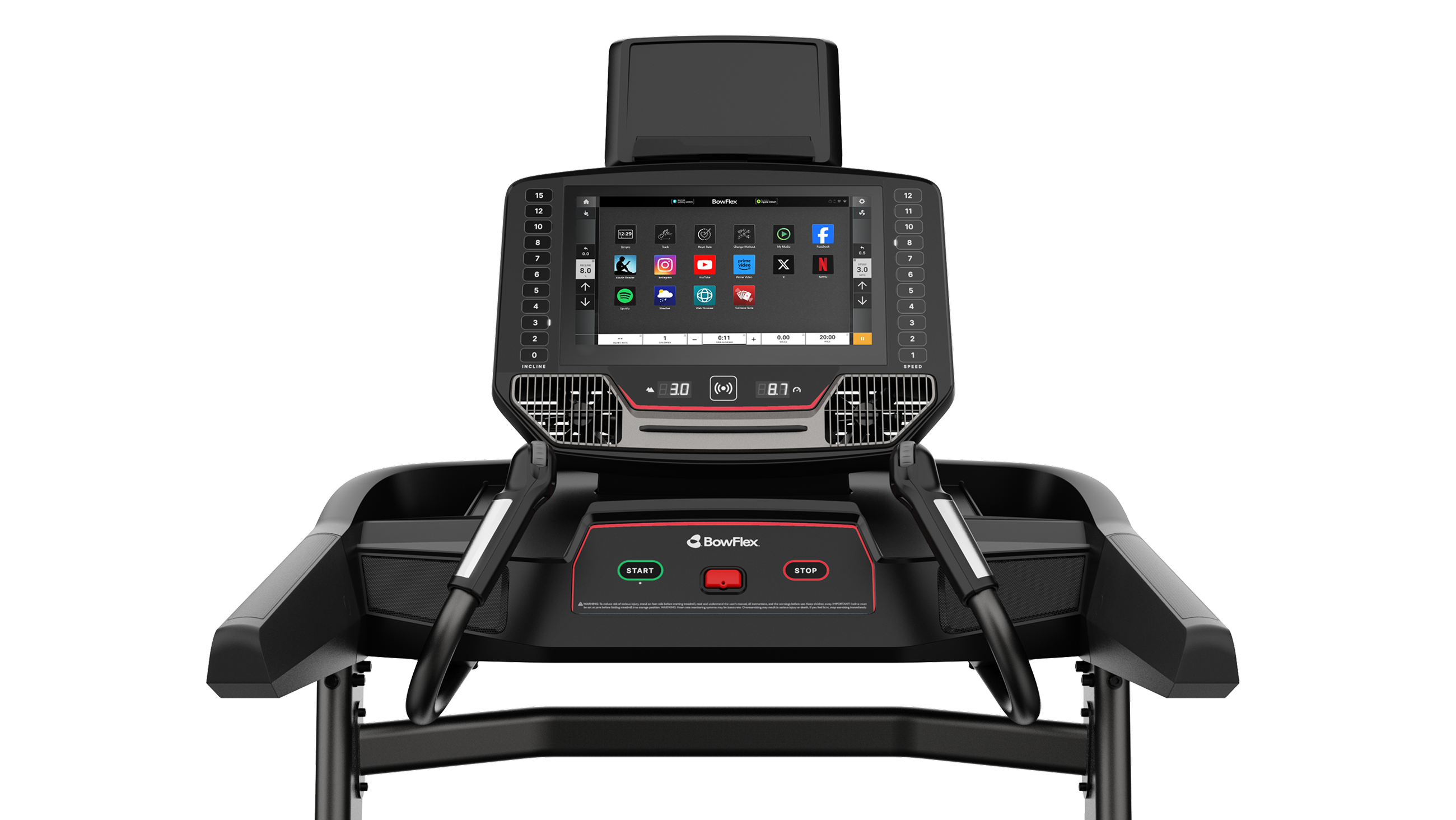 T16 Treadmill Console - default view
