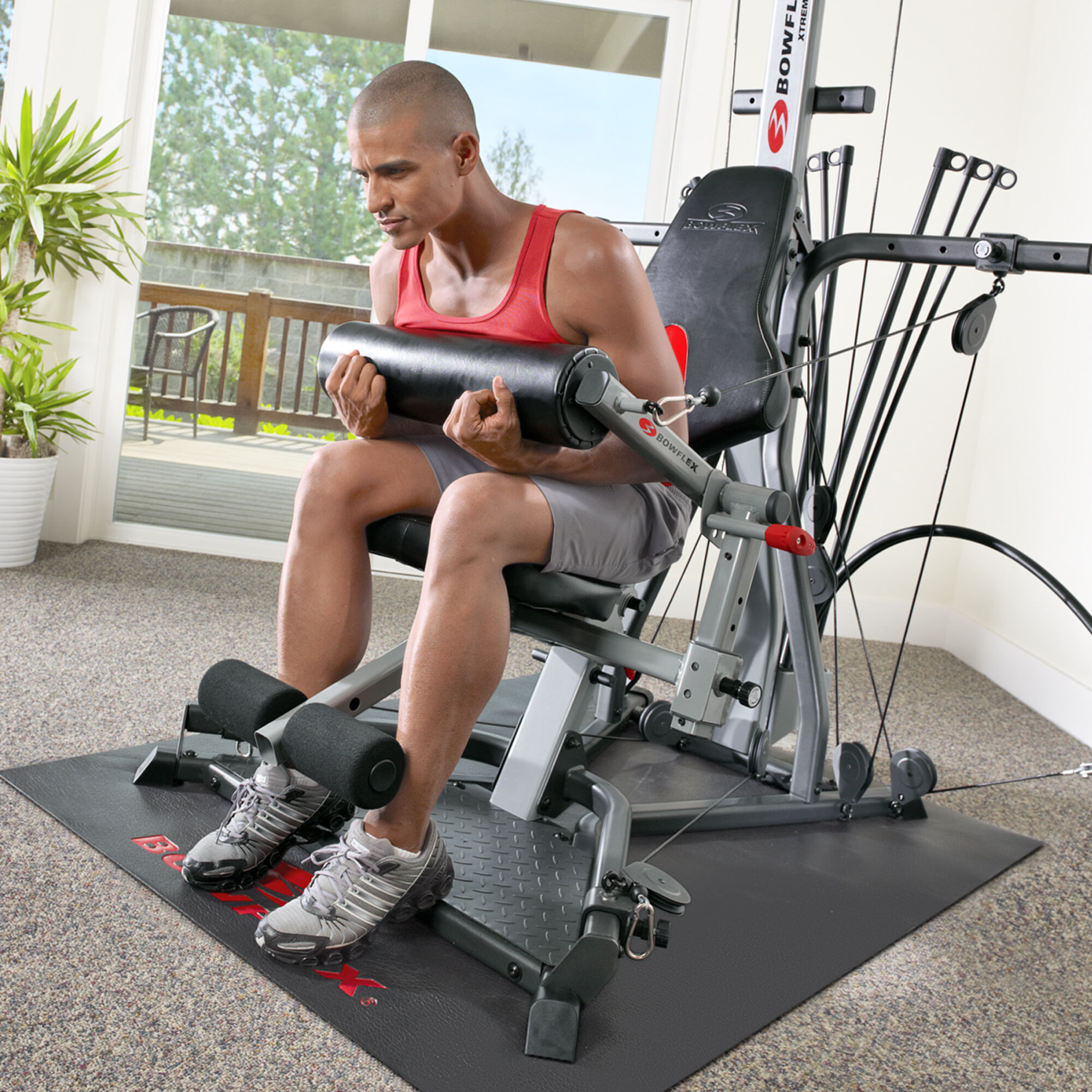 bowflex rowing setup