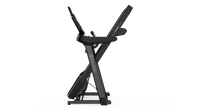 T16 Treadmill folded for easy storage--thumbnail