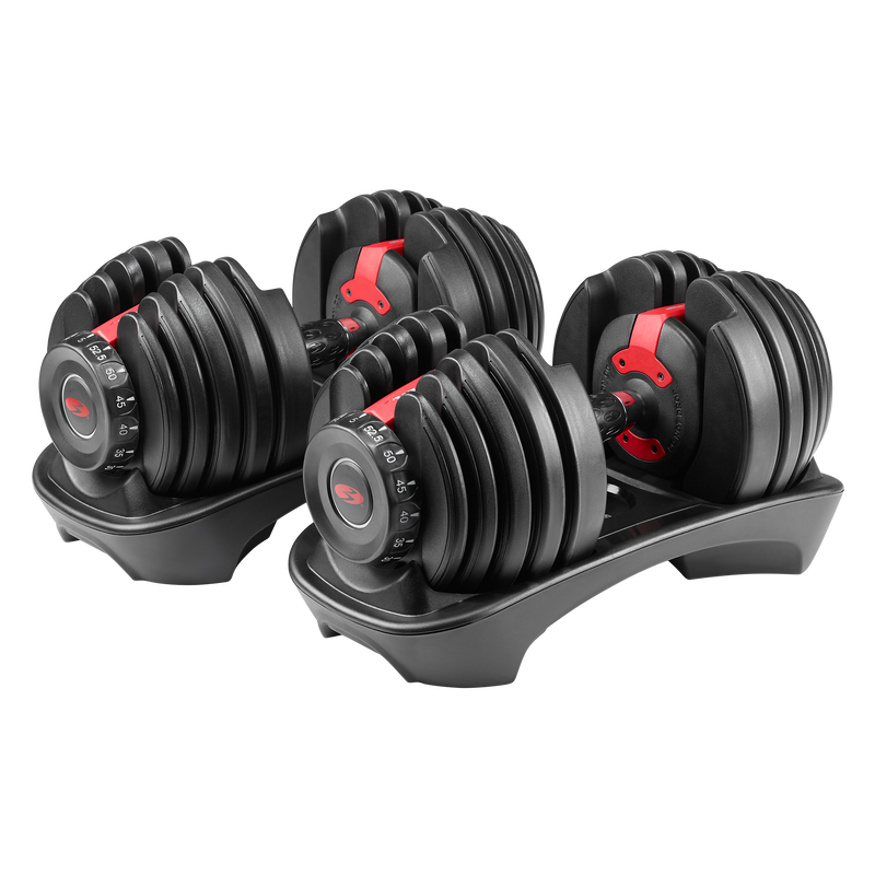 SelectTech 552 Adjustable Dumbbells - expanded view