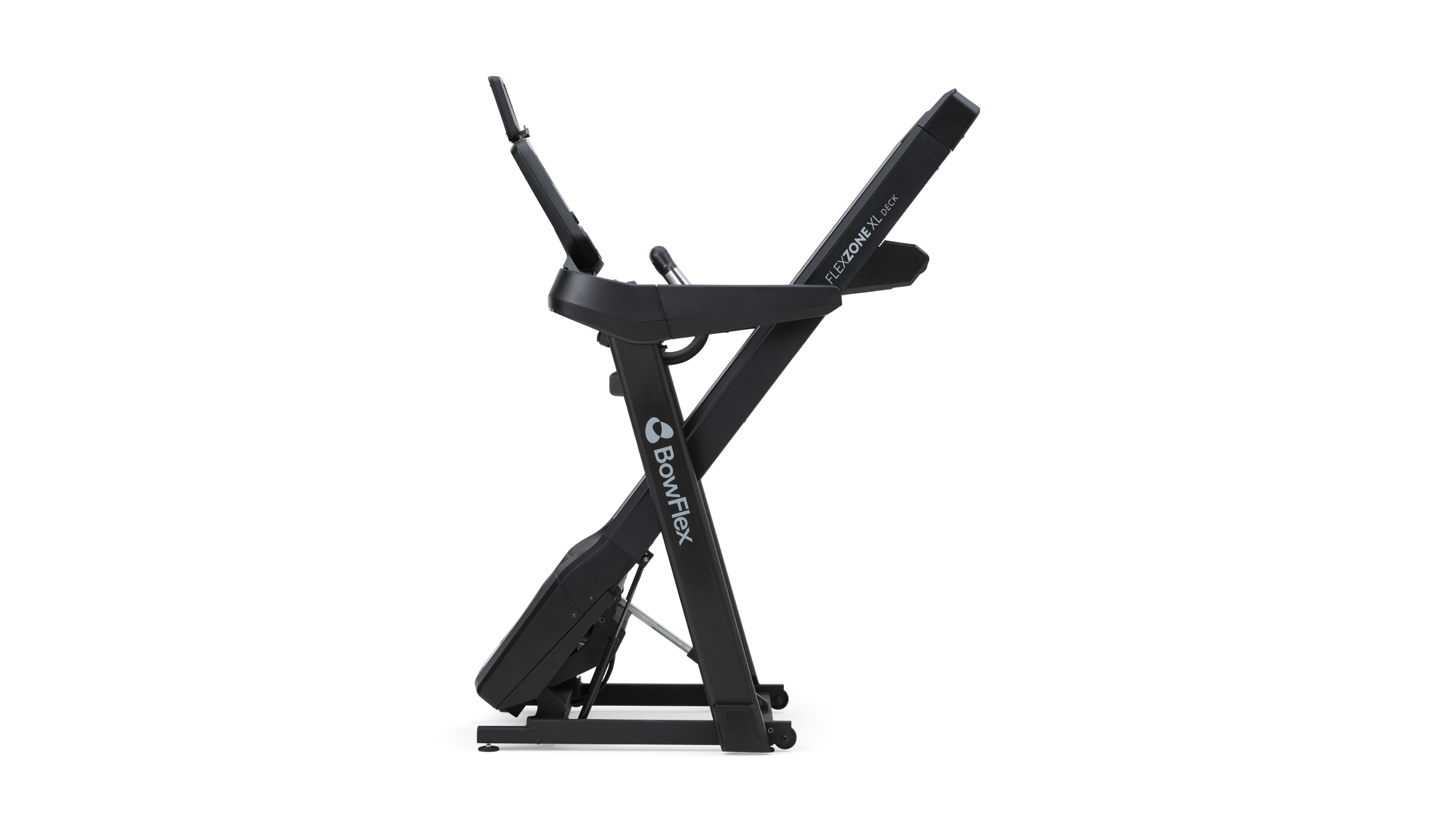 T9 Treadmill folded for easy storage - default view