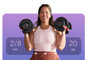 woman with dumbbells