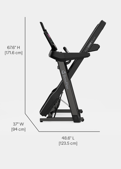 T16 Treadmill Folded Dimensions  - Length 44.3 inches, Width 35.3 inches, Height 71.3 inches