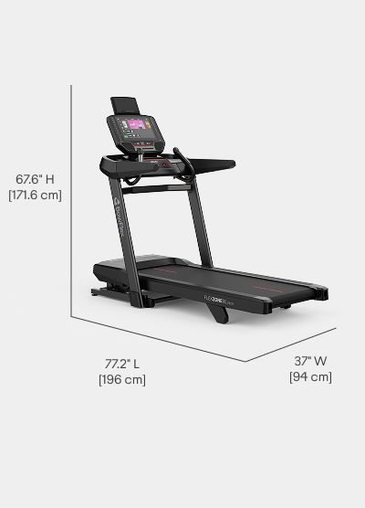 T16 Treadmill Dimensions  - Length 76.4 inches, Width 35.3 inches, Height 71.3 inches