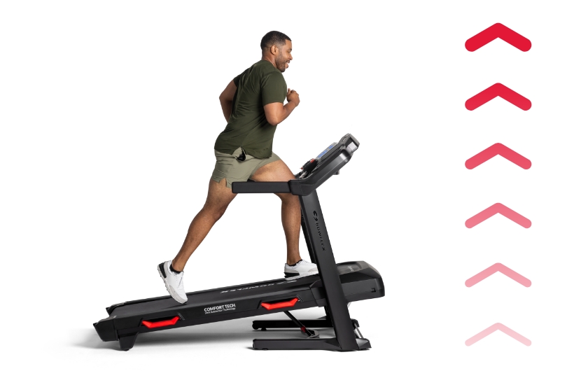 BXT8J Treadmill comes with motorized incline up to 15%
