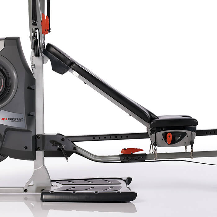 The Bowflex Revolution features an adjustable bench.